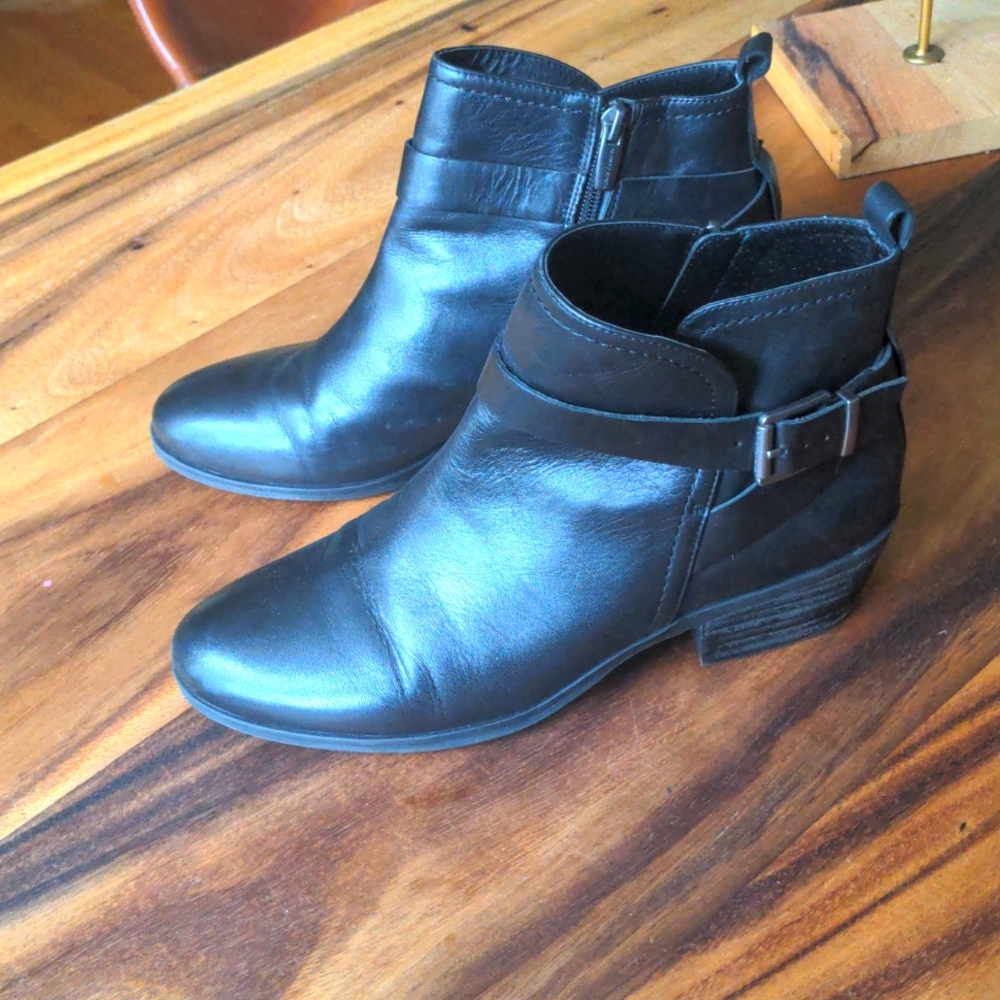 Leather booties
